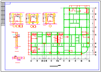 某2层底框建筑cad结构全套图纸-图一