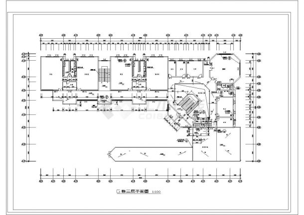 石首市某大型幼儿园建筑CAD布置图-图二