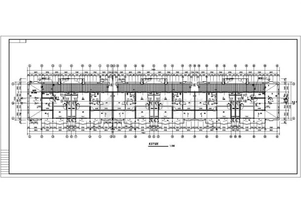 住宅设计_六层跃七层三单元对称户型CAD图-图二