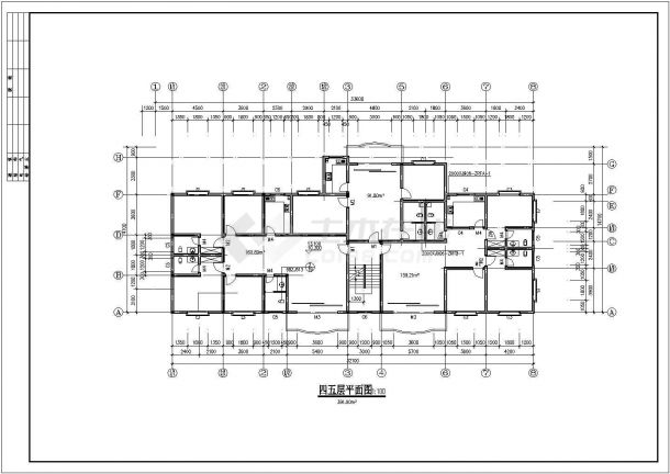 深圳市某外资工厂家属院6+架空阁楼层砖混结构住宅楼建筑设计CAD图纸-图二