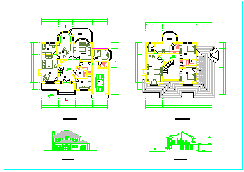 15套独栋别墅建筑CAD设计施工图(平面、立面等)-图一