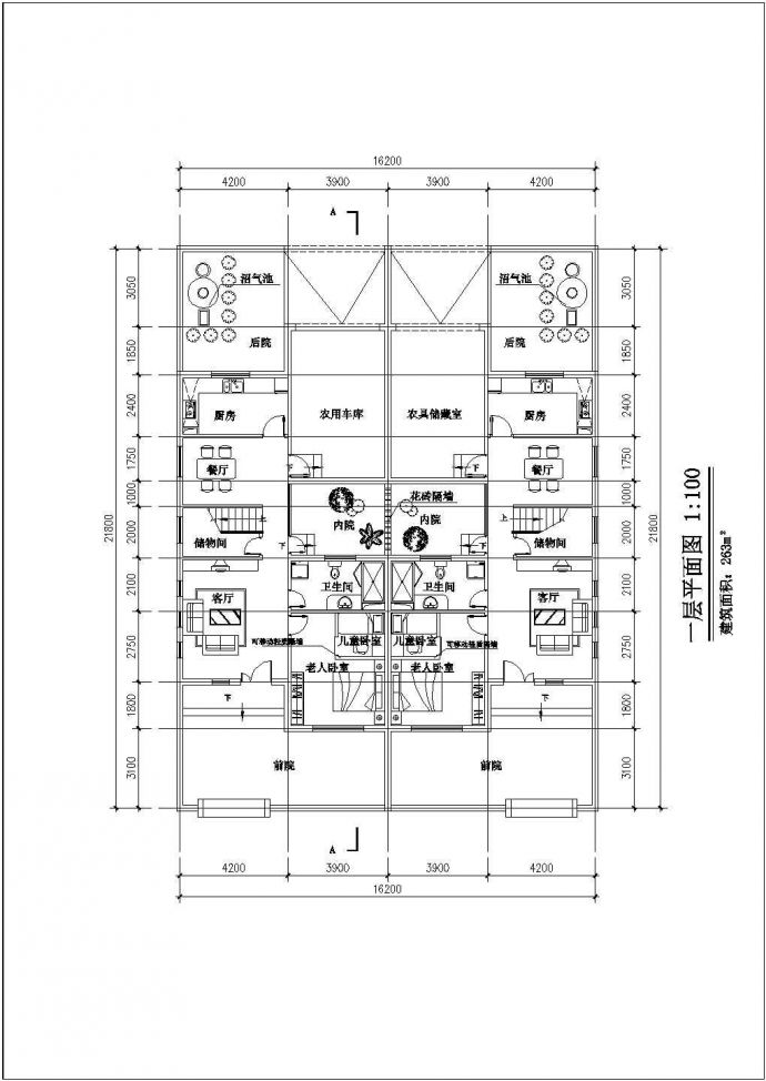 别墅设计_三层江南风别墅设计CAD图_图1