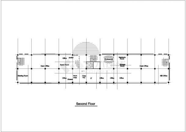 某老城区公司厂房建筑设计方案CAD图纸-图一