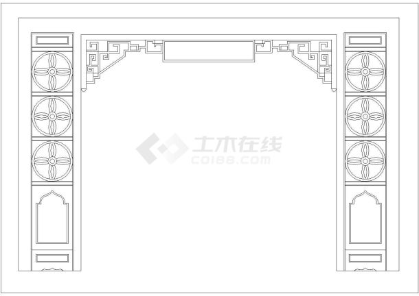 某中式CAD节点剖面构造设计图纸-图一