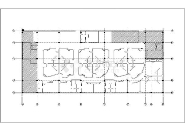 某巨鹿会所施工图下层墙体参照CAD节点剖面图-图一