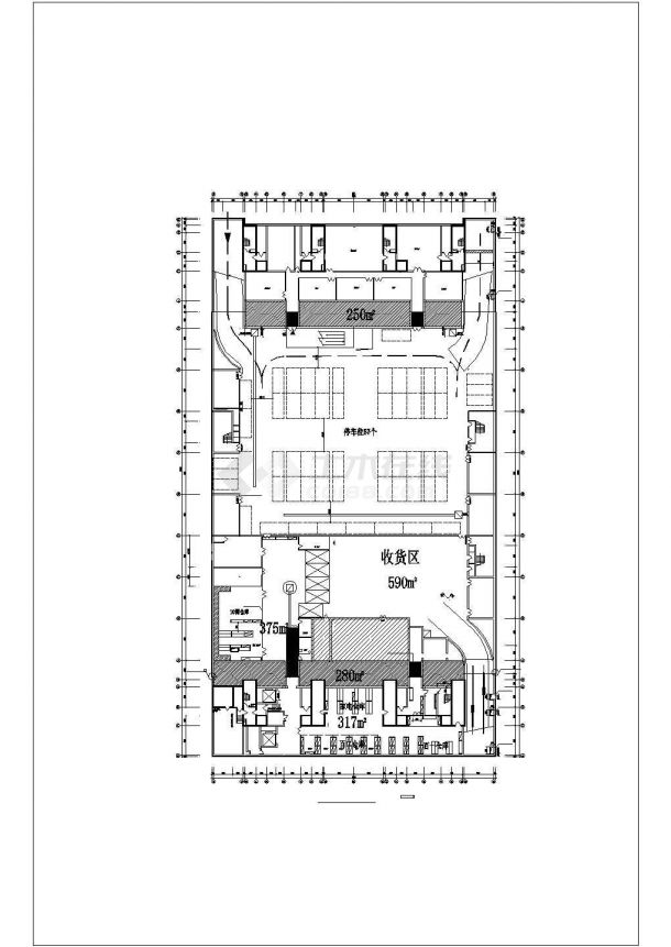 某老城区商场建筑全套设计施工方案CAD图纸-图一