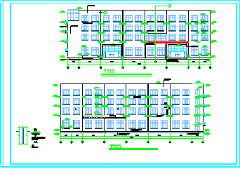 4层框架结构办公楼建施CAD设计施工图纸-图二