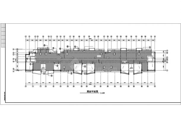 某老城区商铺综合楼建筑设计施工方案CAD图纸-图二