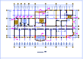 某地区办公楼cad设计全套建筑施工图纸-图二