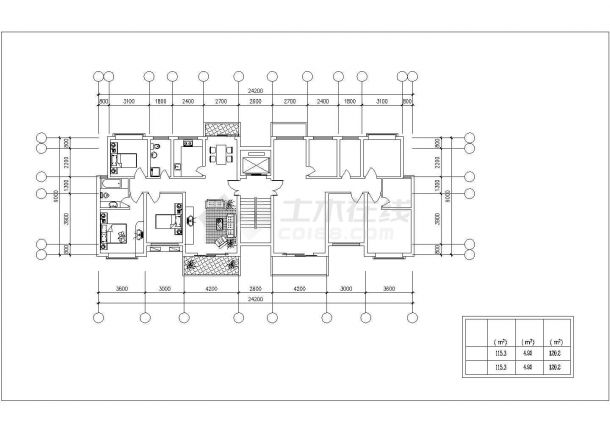 南昌市盛阳华苑小区75-130平米热门户型设计CAD图纸（23张）-图二