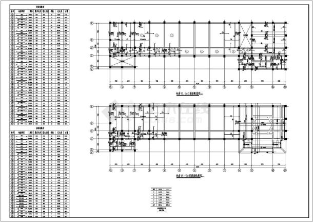 某安微六安市社保局办公楼工程结构CAD施工平面大样图-图一
