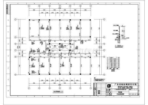 某广东省茂名市实验中学学生宿舍楼结构CAD大样节点图-图一