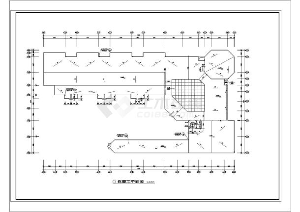 某前海花园幼儿园CAD设计完整构造平立面图-图一