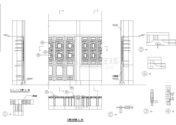 某长约21米 宽10米 一层茶楼古亭建筑CAD平立面设计图-图二