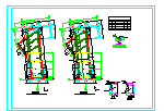 钢结构连廊(滑动支座)及观光电梯结构cad图纸_图1