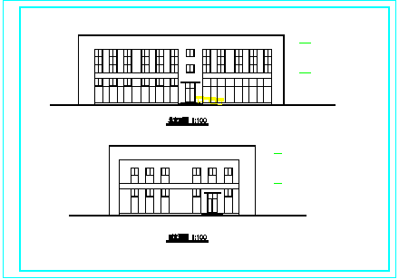 某两层职工餐厅详细cad施工建筑设计图_图1