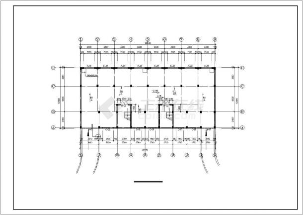 3800平米6层框混结构住宅楼平立剖面设计CAD图纸（含阁楼和半地下室）-图一