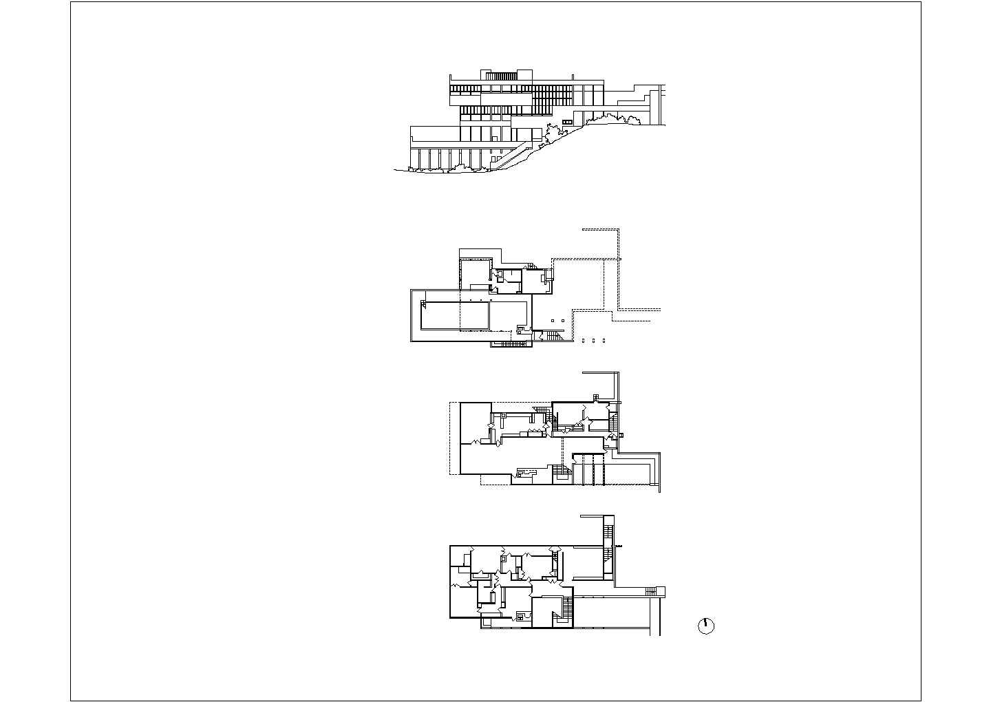 某劳维尔住宅CAD完整详细构造图纸