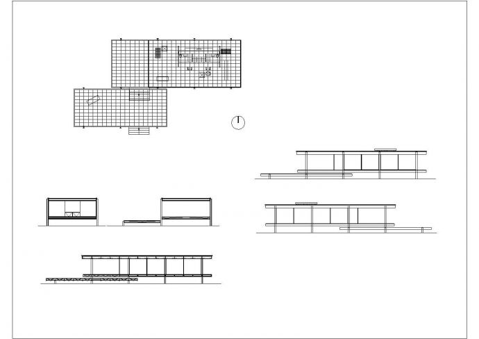 某范斯沃斯住宅CAD施工平面节点图纸_图1