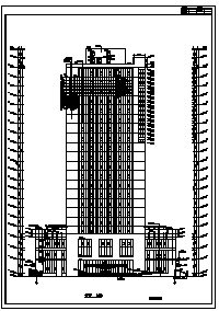 某市二十一层环境科研监测综合大楼cad设计方案图-图二