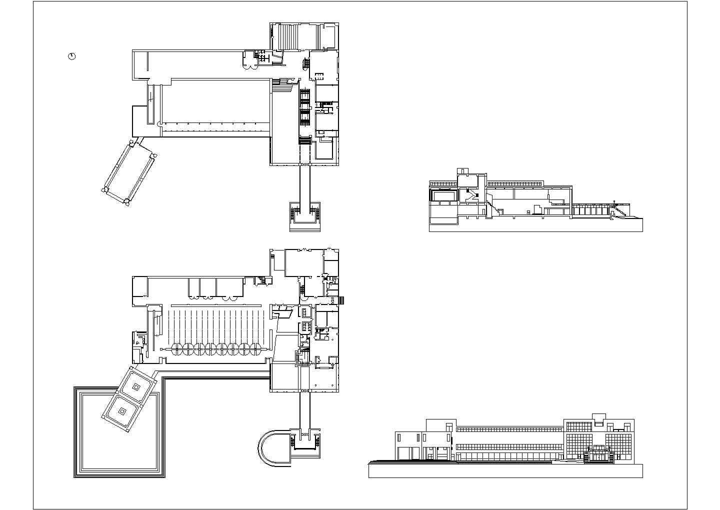 某现代艺术博物馆CAD施工平面节点图纸