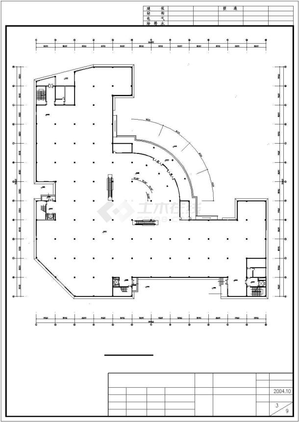 某风景度假区高级五层商场建筑设计方案CAD图纸-图一
