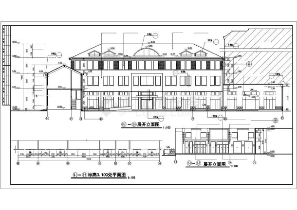 某风景度假区豪华会所建筑设计方案CAD图纸-图一