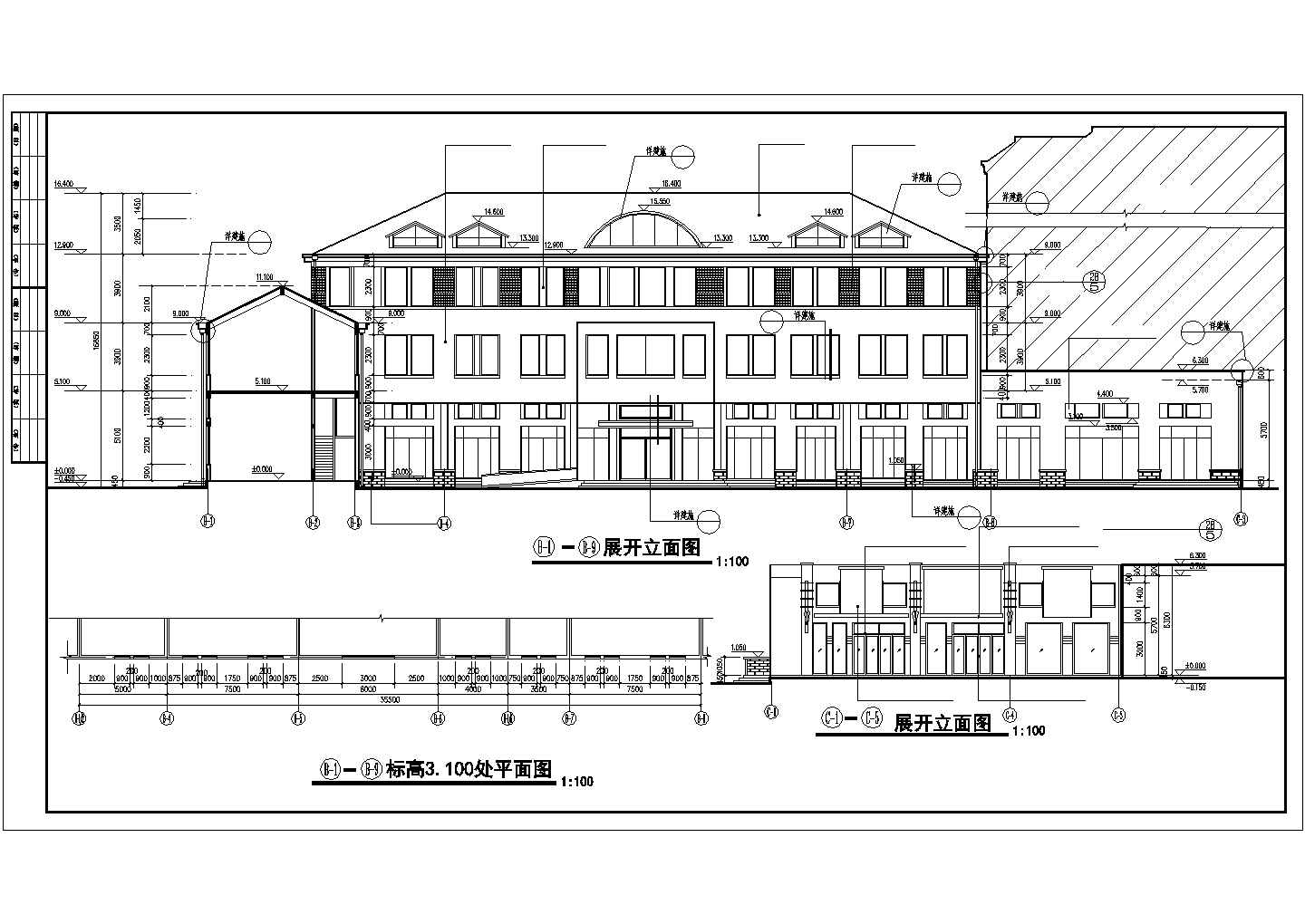 某风景度假区豪华会所建筑设计方案CAD图纸