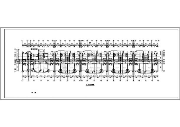 4100平米左右7层框混结构住宅楼全套建筑设计CAD图纸（含阁楼）-图二