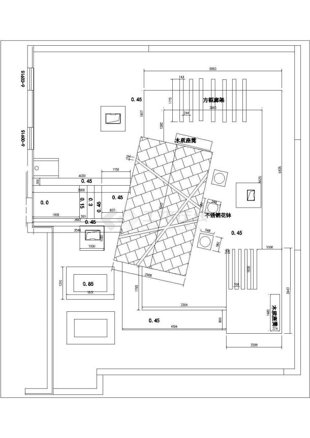 某地屋顶花园详细设计cad施工图-图二