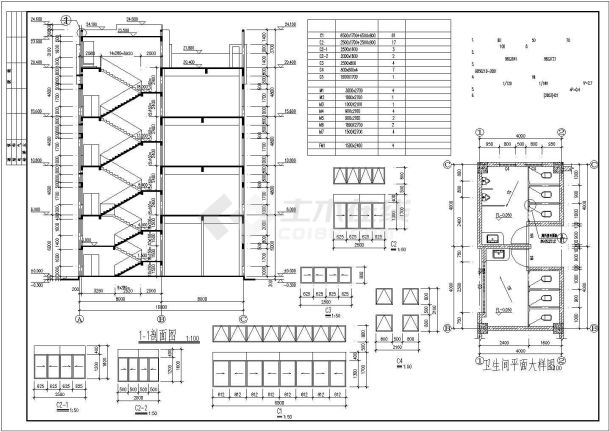 某风景度假区商会厂房建筑设计方案CAD图纸-图二