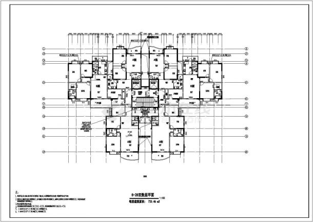 住宅设计_32层高层住宅建筑CAD图-图二