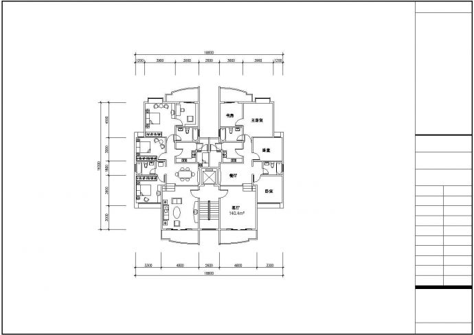 经典热门的二三房平面户型设计CAD图纸（共41张）_图1