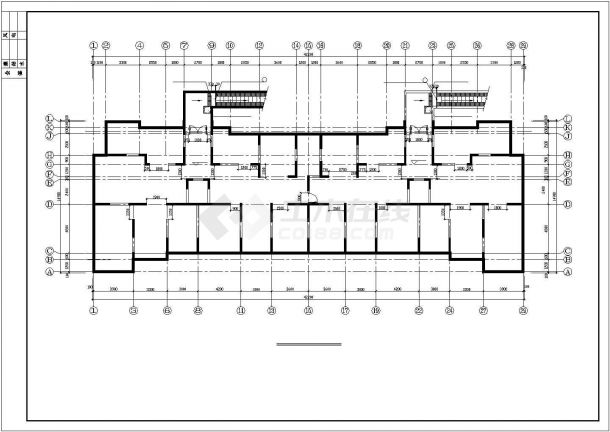 6800平米12层短肢剪力墙结构住宅楼全套建筑设计CAD图纸（含阁楼层）-图一