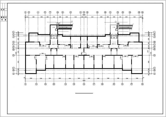 6800平米12层短肢剪力墙结构住宅楼全套建筑设计CAD图纸（含阁楼层）_图1