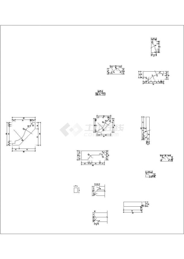 某饰线表CAD节点详细剖面图纸-图一