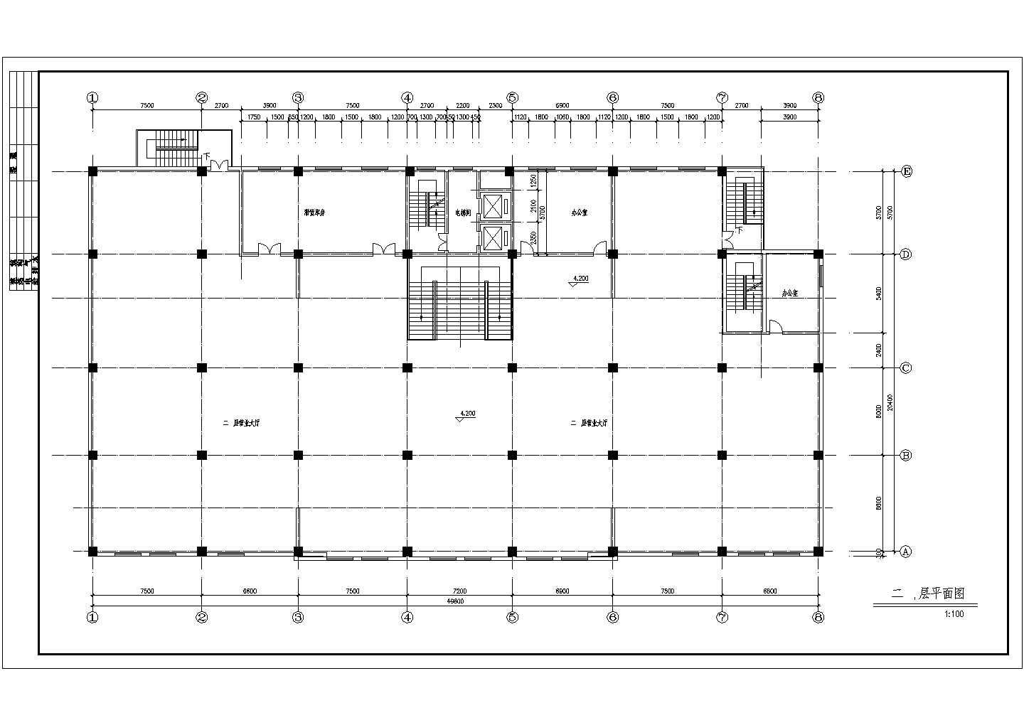 住宅设计_11层板式小高层建筑CAD图