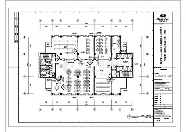 某研究所科研大楼CAD大样完整平面设计施工图-图二