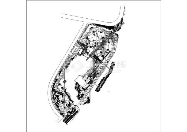 广东某工厂改造公园景观设计CAD施工图-图一