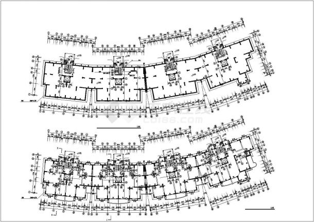 某小区12层框架结构高层住宅楼其他平面设计CAD图纸（含阁楼层）-图一