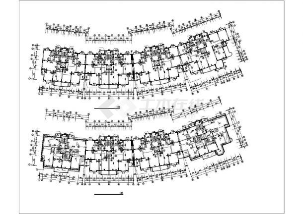 某小区12层框架结构高层住宅楼其他平面设计CAD图纸（含阁楼层）-图二