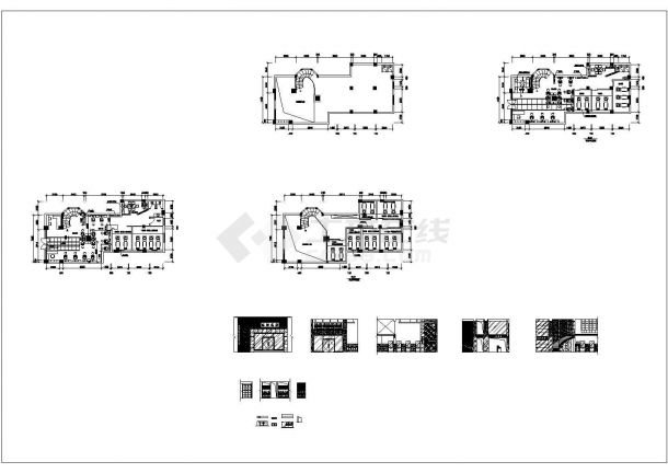 某名师名店美发厅CAD设计完整平面装修图-图一