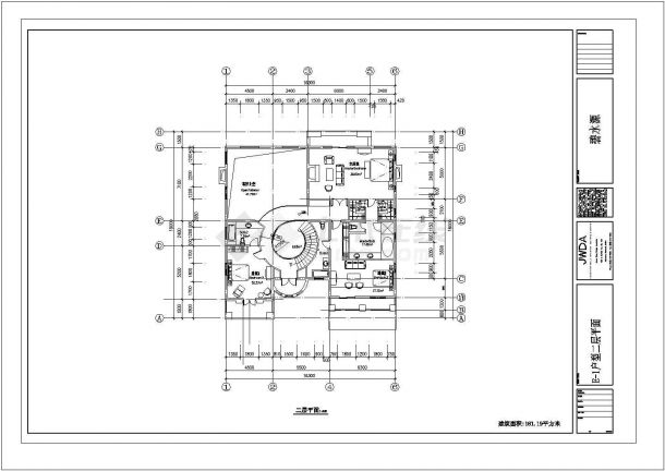 某县多层别墅建筑设计规划图纸-图二