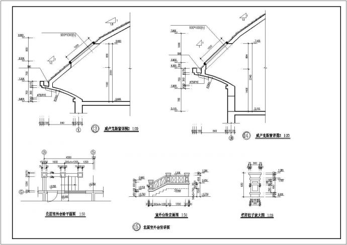 西宁市馥兰苑小区320平米3层砖混结构独栋别墅建筑设计CAD图纸_图1