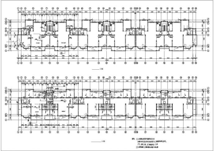 平湖市某小区4900平米7层框混结构住宅楼建筑设计CAD图纸（含阁楼）_图1
