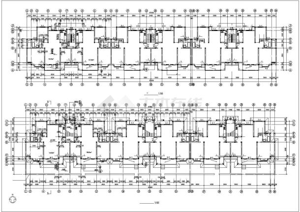 平湖市某小区4900平米7层框混结构住宅楼建筑设计CAD图纸（含阁楼）-图二