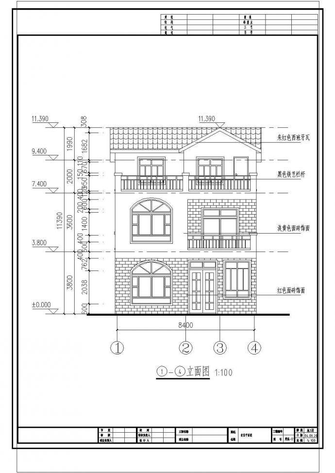 某独栋别墅结构CAD参考图_图1