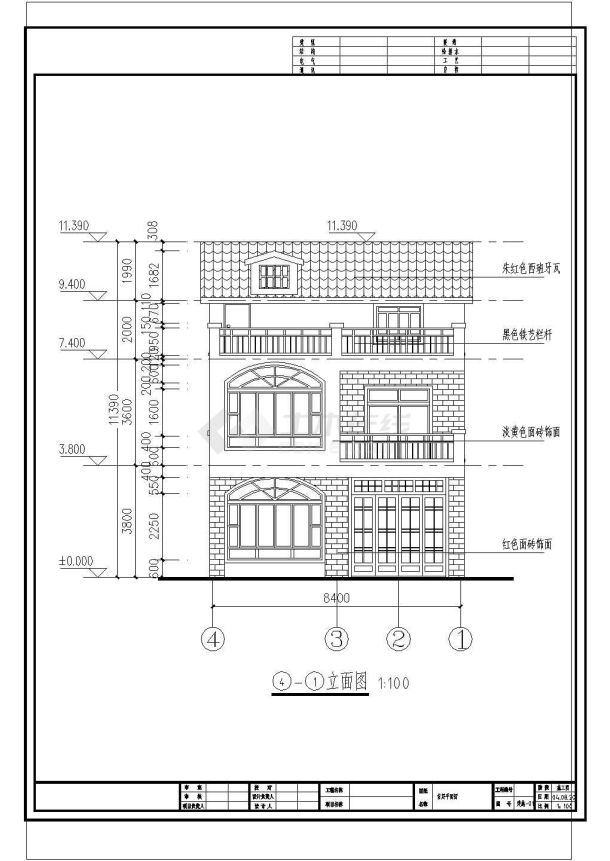 某独栋别墅结构CAD参考图-图二