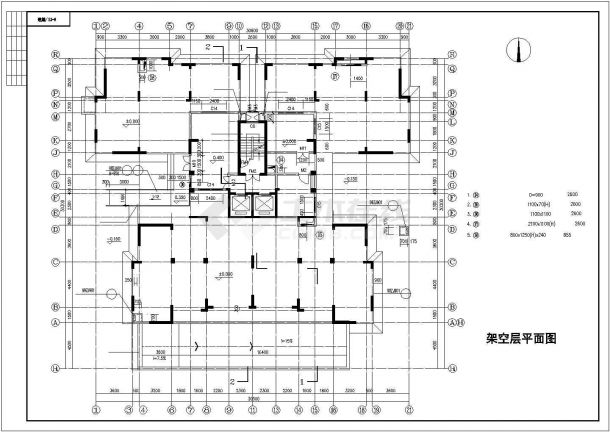 济南市某小区1.4万平米17层建立起结构住宅楼全套平立剖面设计CAD图纸-图一