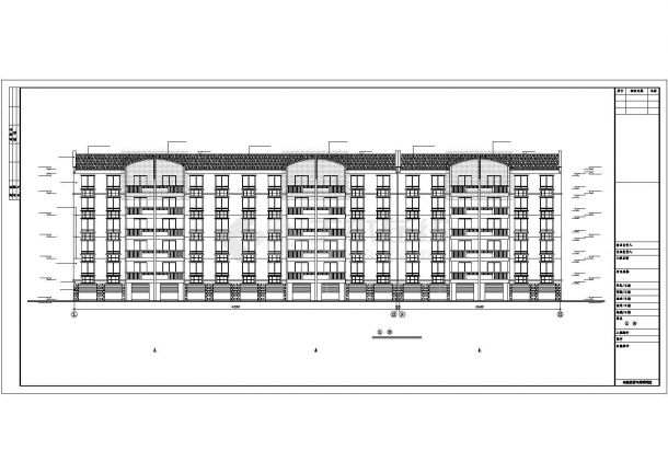 某小区4350平米6层砖混结构住宅楼建筑设计CAD图纸（底层车库）-图一